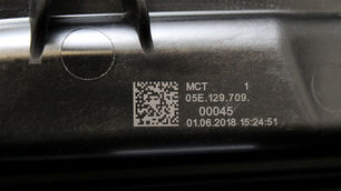 Datamatrix laser marking on automotive components