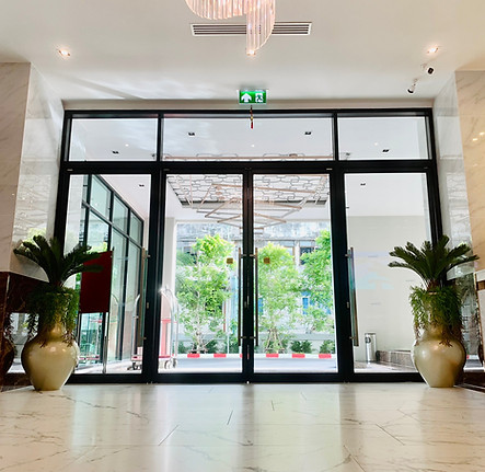 Pattaya Discovery Beach Hotel กระถางต้นไม้ กระถางไฟเบอร์ กระถางตกแต่งโรงแรมพัทยา