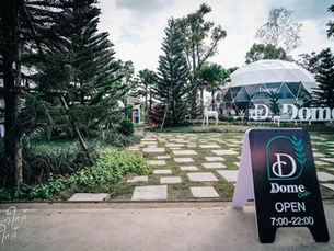 Dome Cafe | โดมคาเฟ่ นครนายก จัดสวนสไตล์ English Garden | รูปปั้นกวางสไตล์โมเดิร์นโพลีกอน