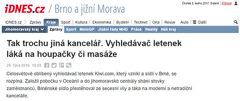 Nové kanceláře firmy kiwi.com