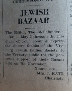 Jewish Ladies Society led by Zara