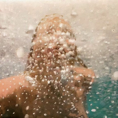 an Oil Painting on Canvas is titled: "Naked in The Bubbles" was painted by  Artist Jack Keough of artistjackkeough.com