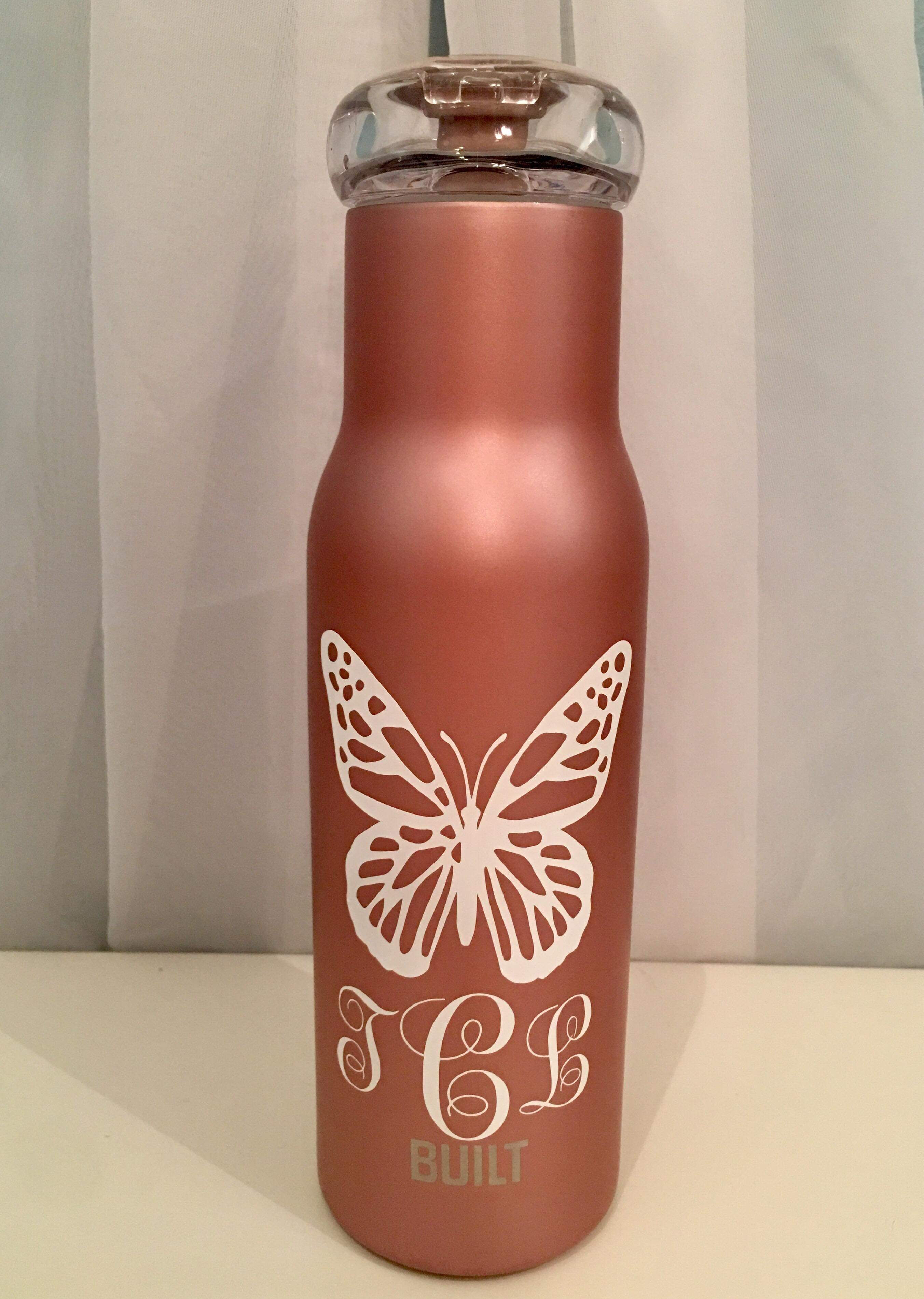 Personalized Butterfly water bottle*