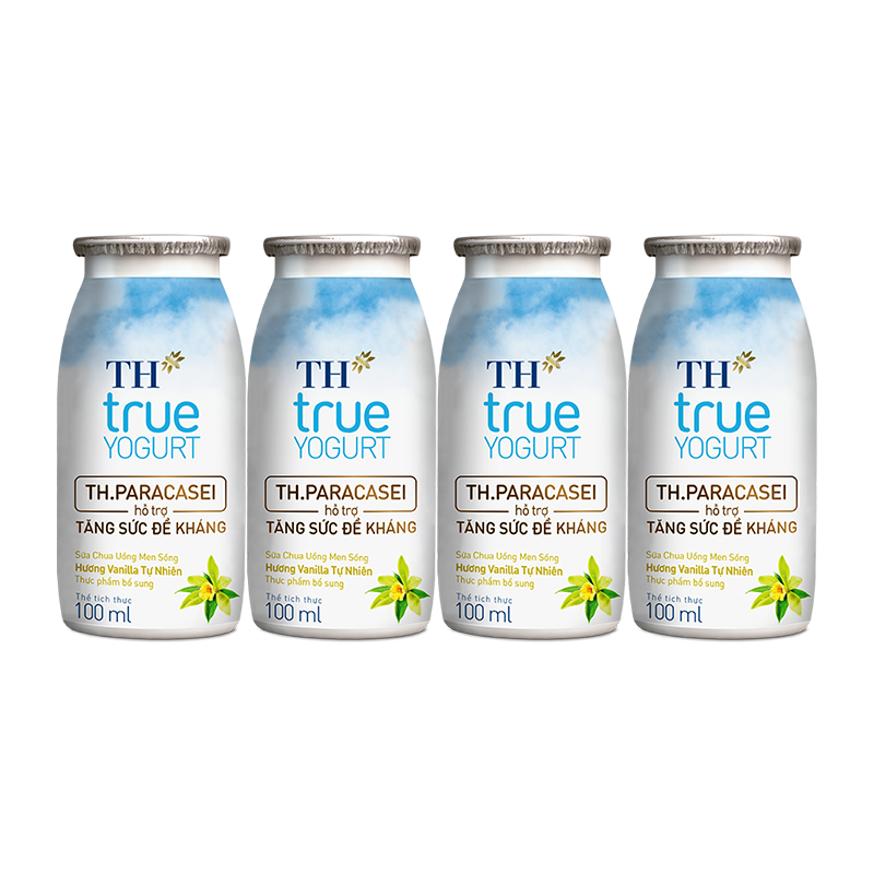 Sữa Chua Uống Men Sống TH true YOGURT Hương Vanilla Tự Nhiên