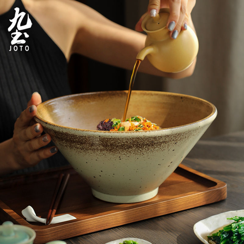 縮圖：JOTO Japanese Handmade Stoneware Donburi Bowl CJR0633