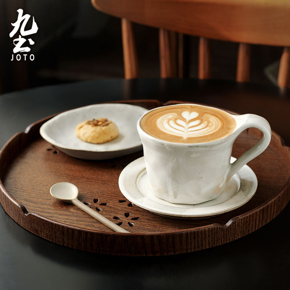 サムネイル： JOTO Handmade Coffee Cup and Saucer CFR0168