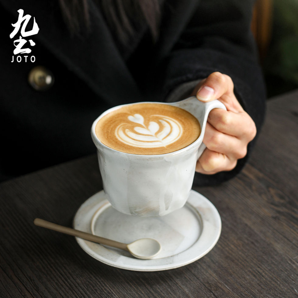 サムネイル： JOTO Handmade Coffee Cup and Saucer CFR0168