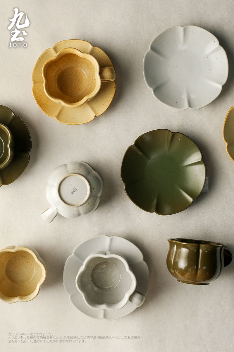 縮圖：JOTO Japanese Style Ceramic Coffee Cup, Handmade Vintage Mug Set CFR0162