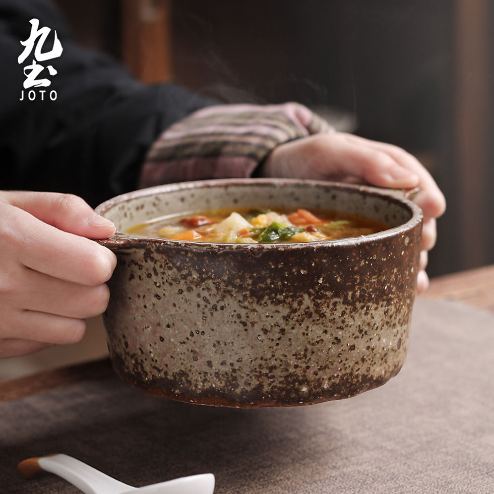 サムネイル： JOTO Handcrafted  Double-handled Bowl  CJR0654