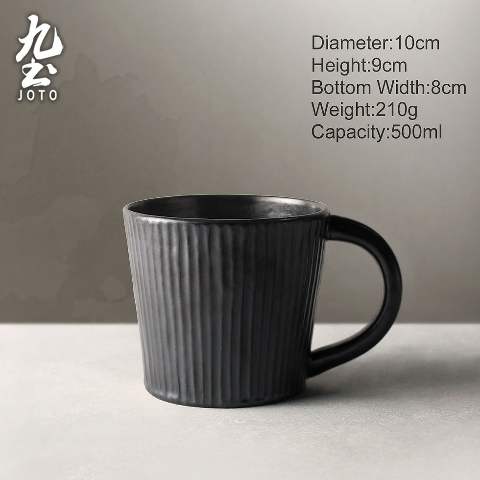 縮圖：JOTO Vintage Handcrafted Rustic Ceramic Coffee Mugs CFR0167