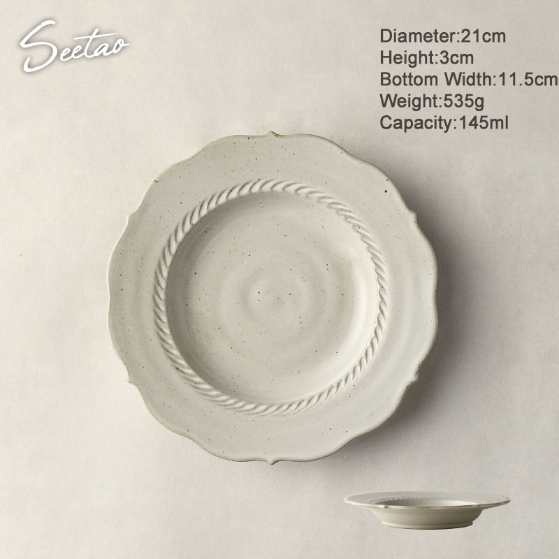 縮圖：Handmade Japanese-style Ceramic Plate CJR0635