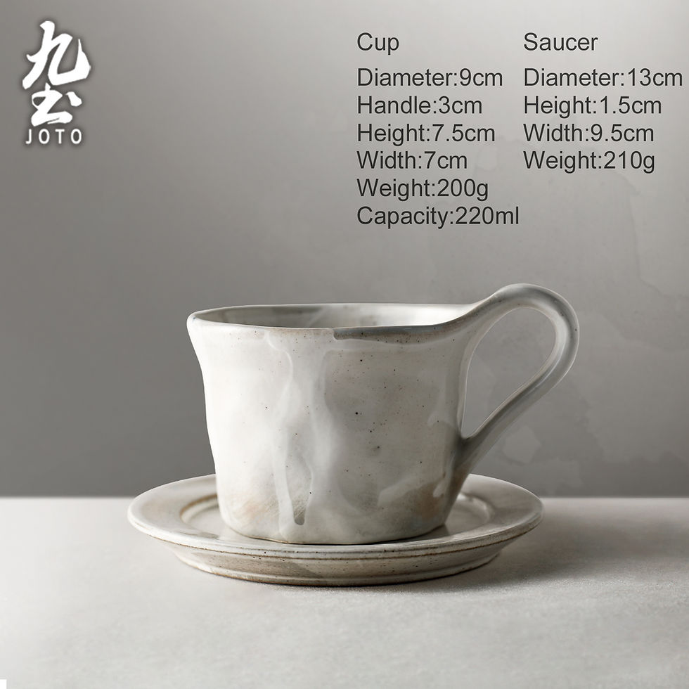 サムネイル： JOTO Handmade Coffee Cup and Saucer CFR0168