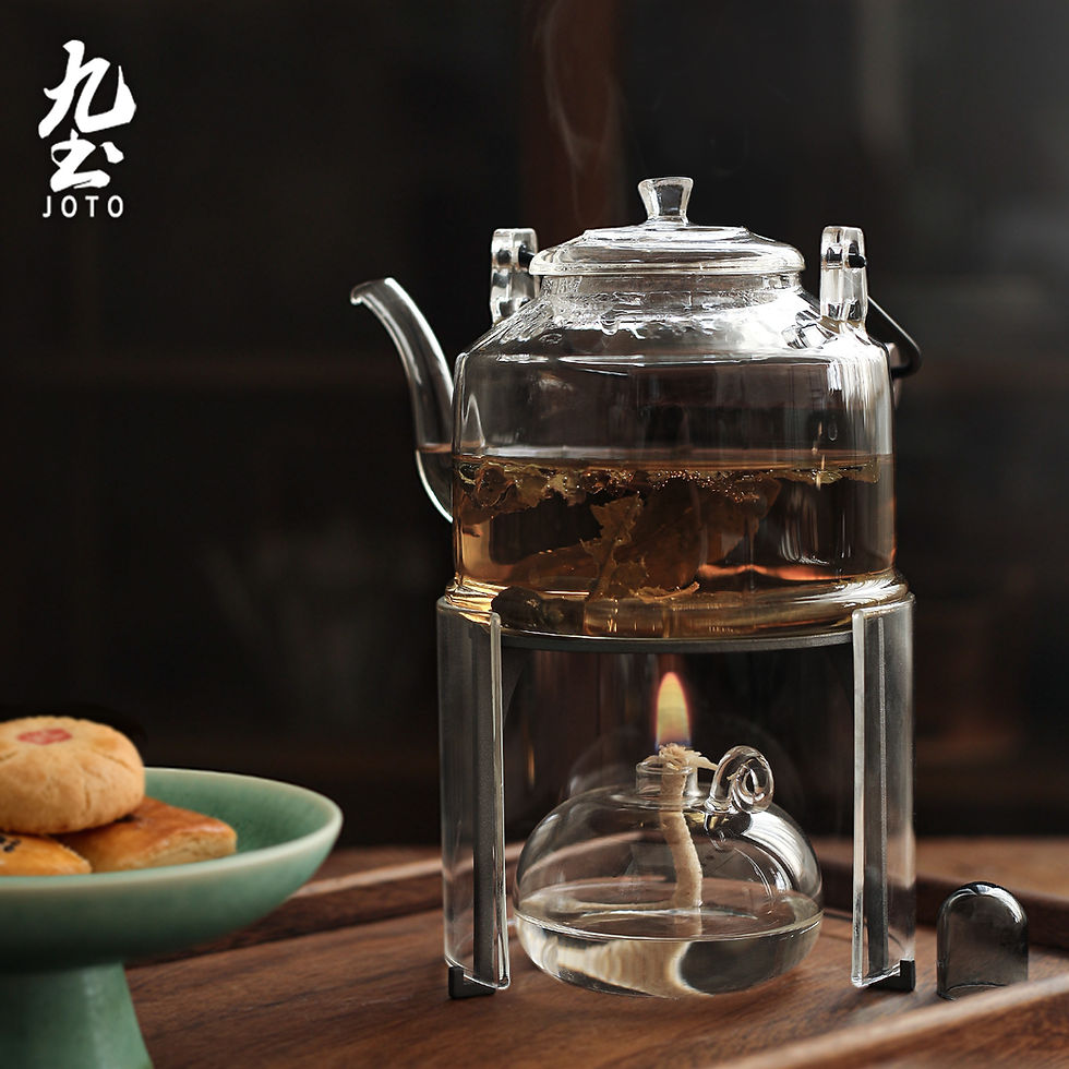 サムネイル： JOTO Heatproof Glass Teapot Set with Alcohol Burner CHR0659