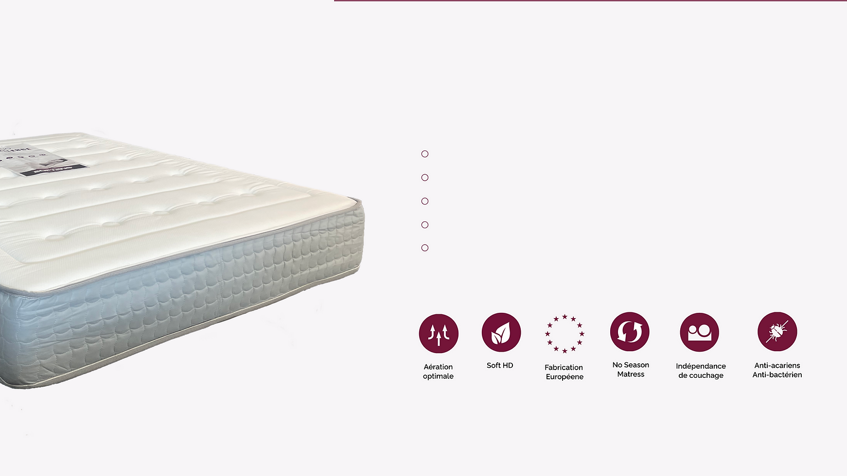 Caractéristiques matelasduo excellence