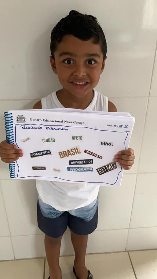 Dedicação dos alunos do Grupo 4, professora Mariane Goveia, nas aulas remotas