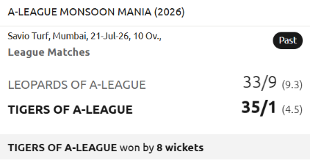 SCORECARD - GAME 01
