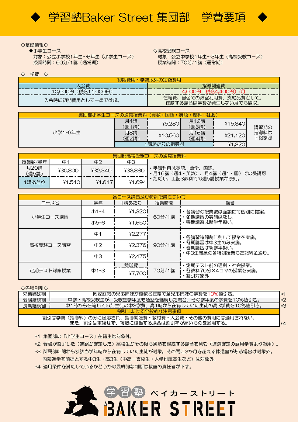 集団部指導要項(月謝)