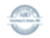 Seal certifying Courtney S. Green, MD, by the American Board of Dermatology