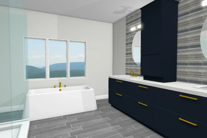An owner's bath computer-generated 3D design plan