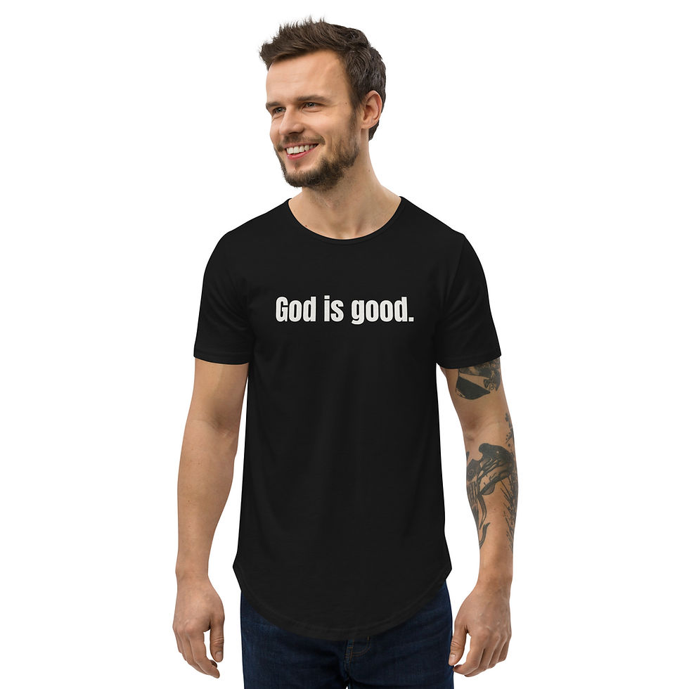 Miniatura: God is good - Men's Curved Hem Tee