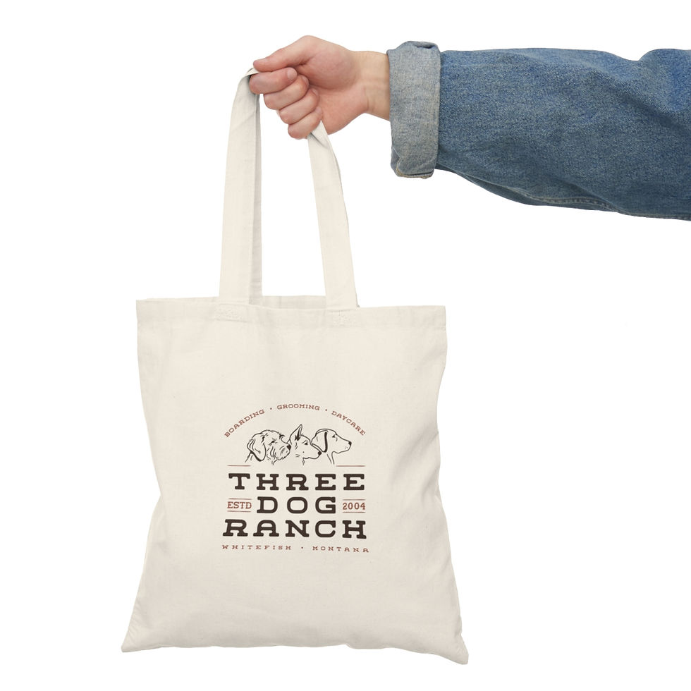 Thumbnail: Three Dog Ranch Natural Tote Bag