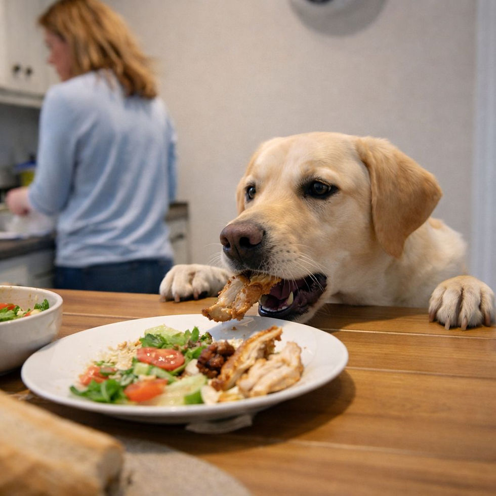 Mon chien vole de la nourriture : pourquoi fait-il ça et comment réagir ?