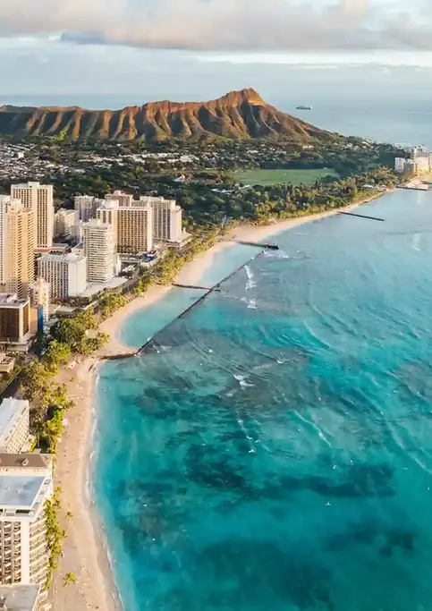 Cargo ship along Hawaii’s coast — Tiger Freight Logistics provides secure ocean transport.