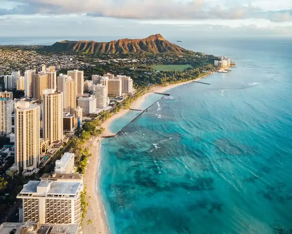 Cargo ship along Hawaii’s coast — Tiger Freight Logistics provides secure ocean transport.