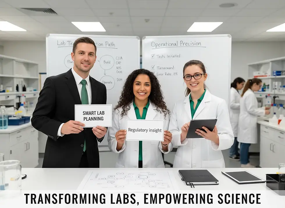 Empowering Labs to Lead with Compliance & Precision — consultants showcasing smart lab pla