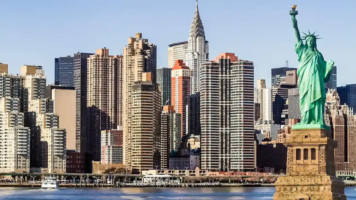 New York skyline representing Tiger Freight Logistics services across the state