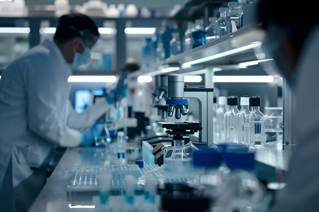 Modern laboratory bench with microscopes and consumables illustrating turnkey setup, workflow design, and CLIA-CAP compliant operations in Hillsborough California.