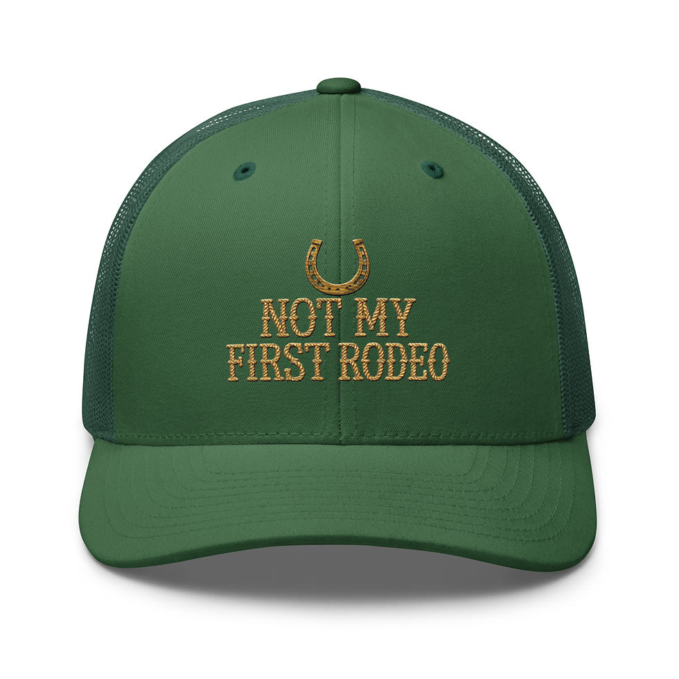 Thumbnail: Not My First Rodeo Curved Baseball Cap (Mesh Back)