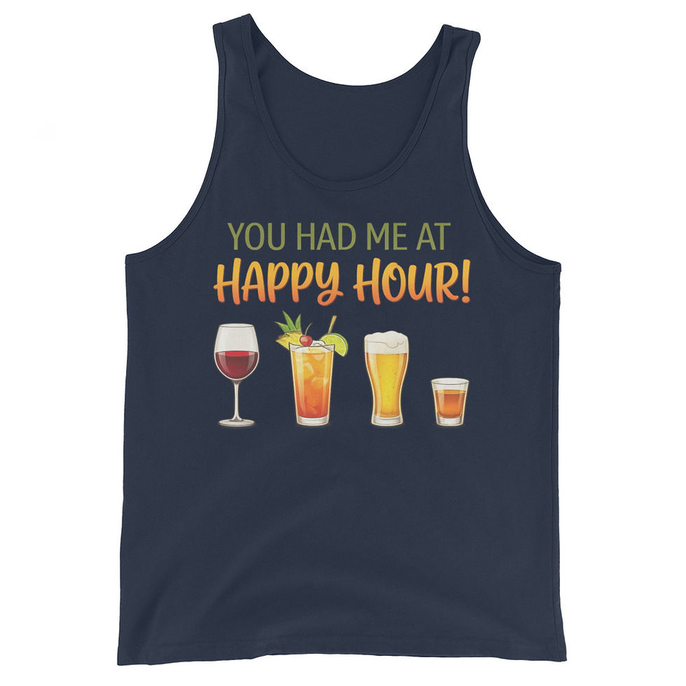 Thumbnail: You Had Me At Happy Hour! Unisex Tank Top