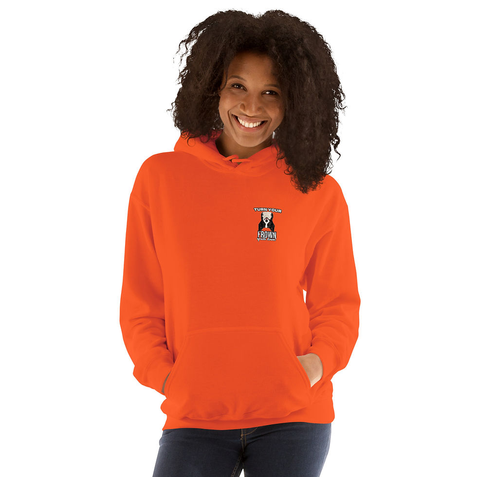 Thumbnail: Border Collie Dog Turn Your Frown Upside Down! Hoodie