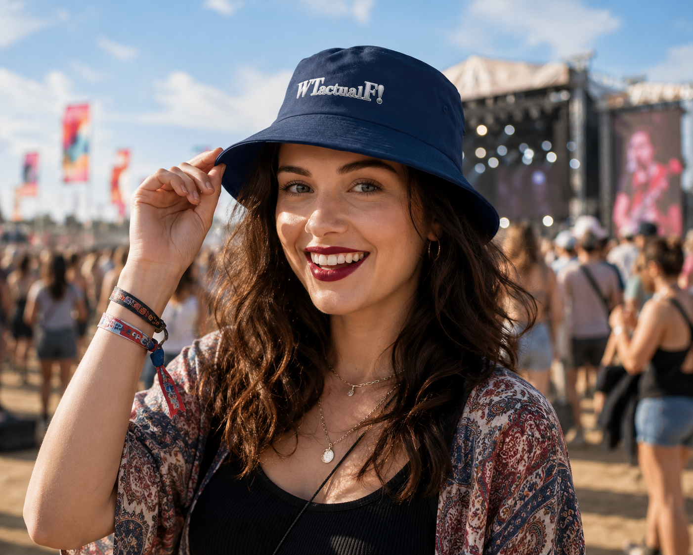 WT Actual F! Old School Bucket Hat