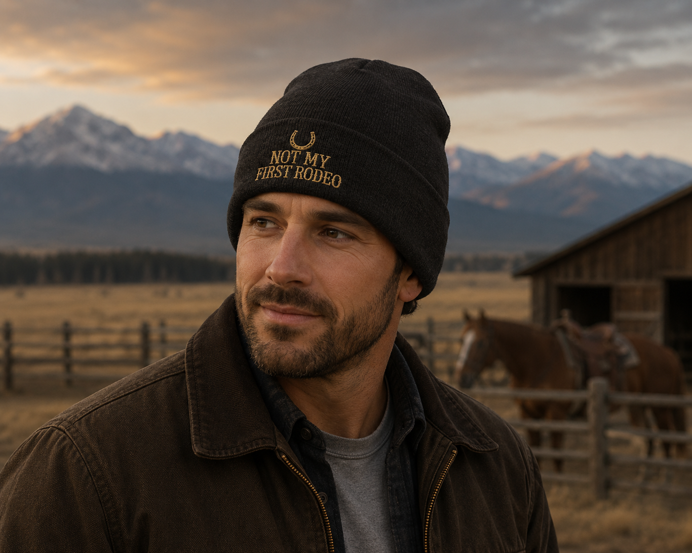 Not My First Rodeo Cuffed Beanie Hat