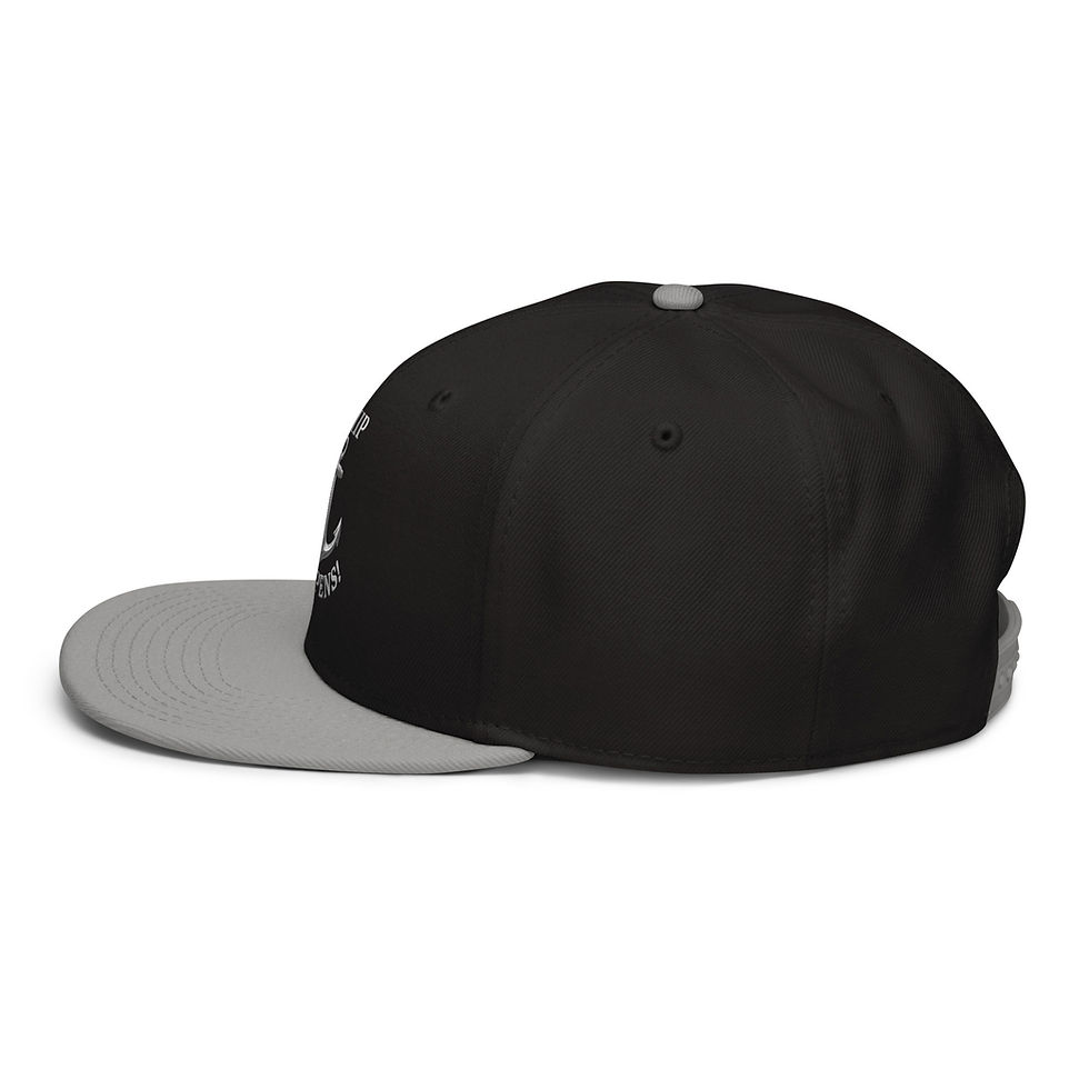Thumbnail: left side view of Black Ship Happens Snapback Cap product.