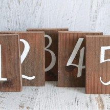 Wooden Block Table Numbers