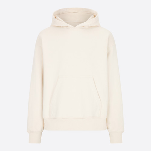 550GSM HEAVYWEIGHT JERSEY FLEECE ECRU HOODIE Blanksbysm