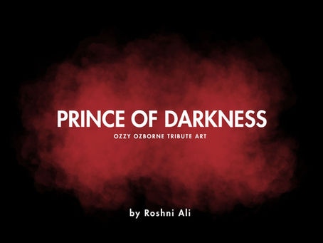 This acrylic artwork is my homage to him following his death in 2025. In the painting, Ozzy sits on a throne beneath a gothic arch, commanding a scene that fuses fantasy and rock lore. In front of him, goat-humanoids play skull-shaped guitars, while a central figure pounds the drums—a surreal celebration of his musical kingdom.