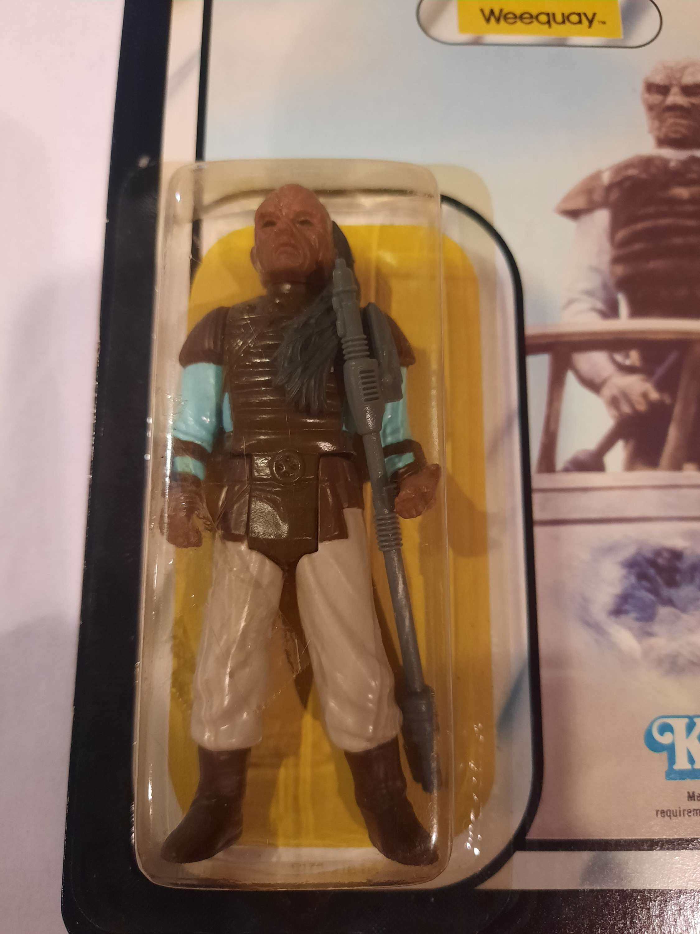 1983 Kenner Star Wars ROTJ 77 Back Weequay MOC