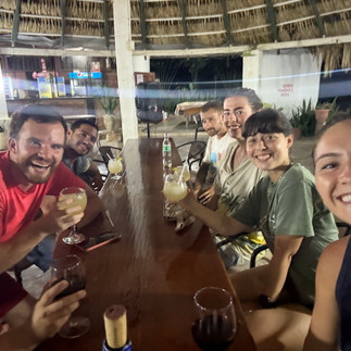 Post dinner celebratory drinks with missionary fam!