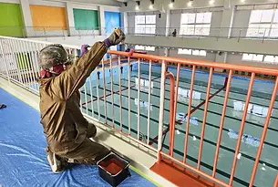 フェンス防食塗装工事