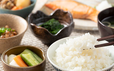 バランスのとれた和食