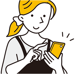 電話をかける女性