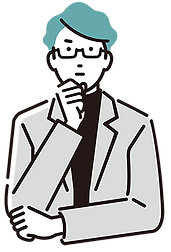 考える男性のイラスト