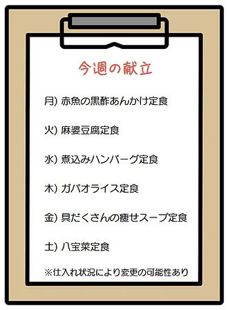 今週の献立