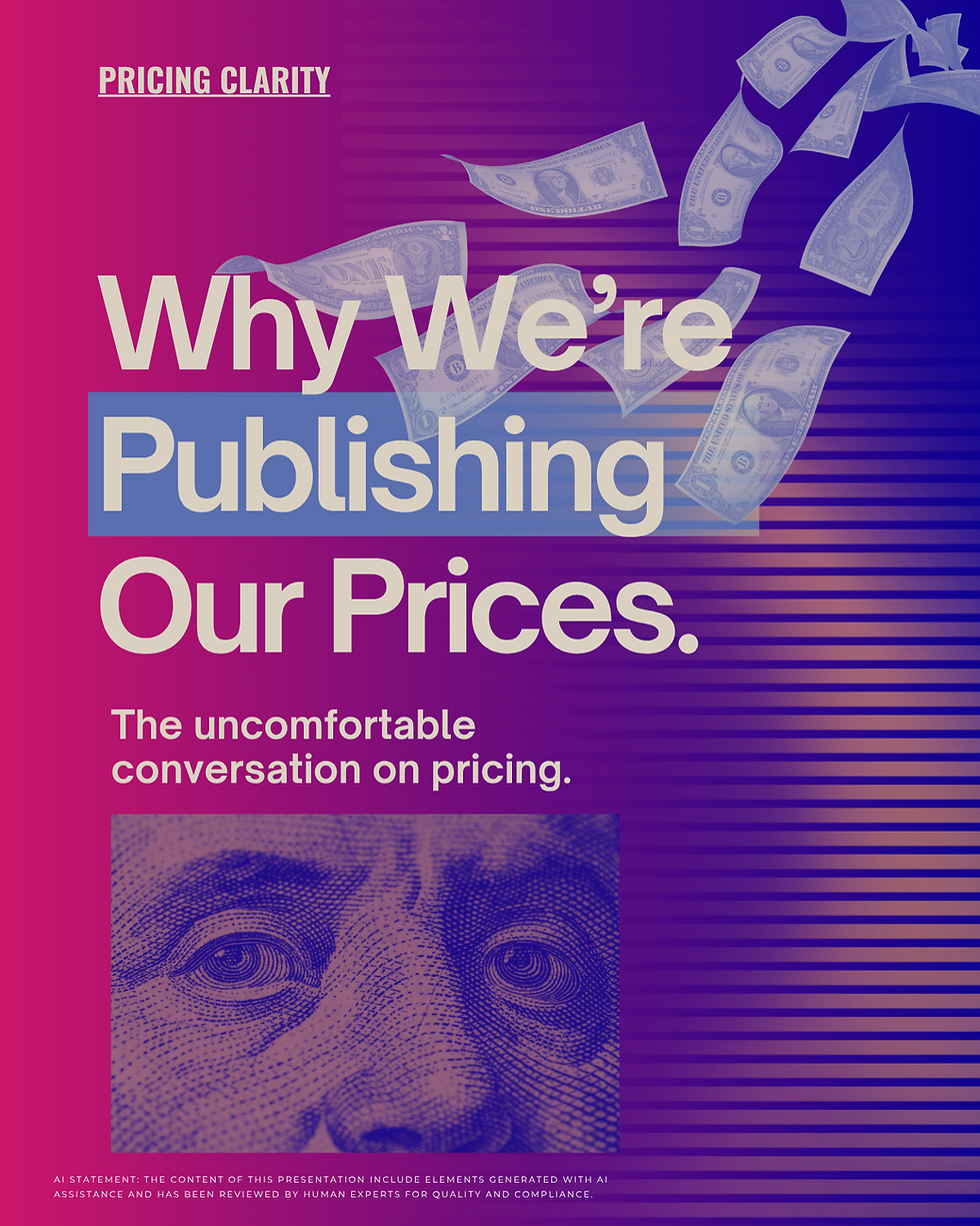 Why We're Publishing Our Pricing (And Why That's Uncomfortable)