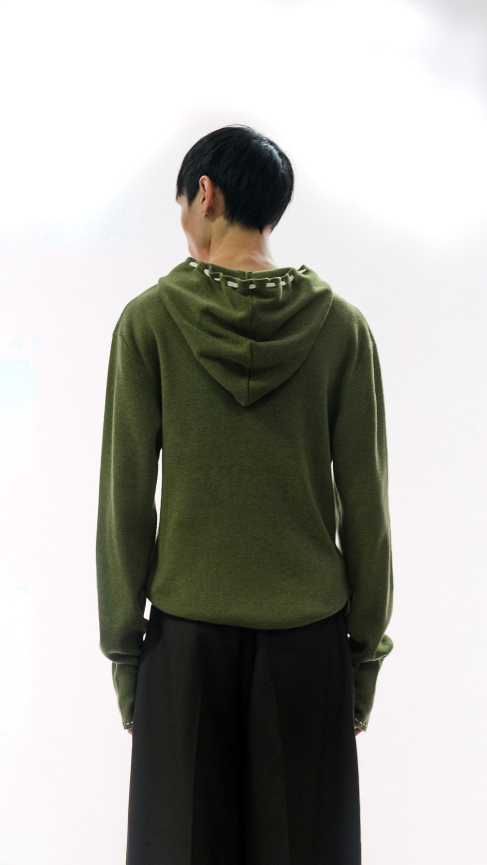 Thumbnail: KHAKI WOOL HOODED SWEATER