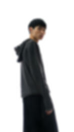 Thumbnail: CHARCOAL WOOL HOODED SWEATER